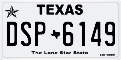 TX license plate DSP6149