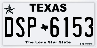 TX license plate DSP6153