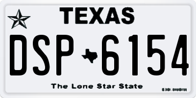 TX license plate DSP6154