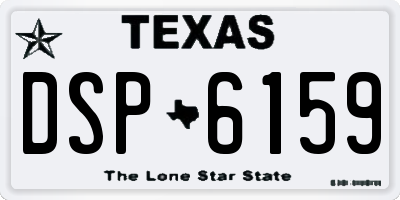 TX license plate DSP6159