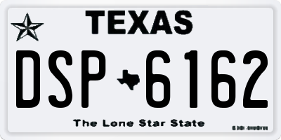 TX license plate DSP6162