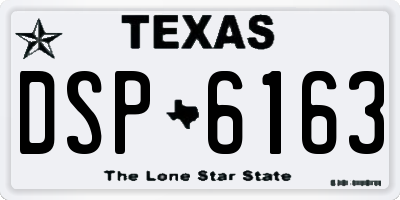 TX license plate DSP6163
