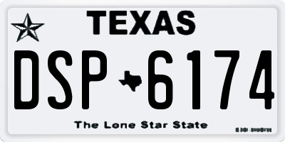 TX license plate DSP6174
