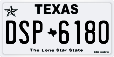 TX license plate DSP6180