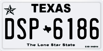 TX license plate DSP6186