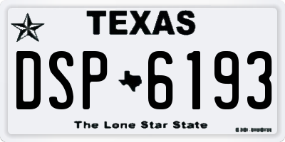 TX license plate DSP6193