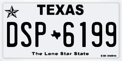 TX license plate DSP6199