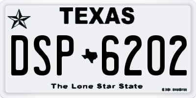 TX license plate DSP6202