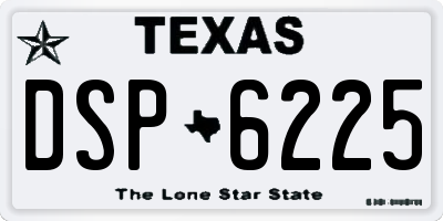 TX license plate DSP6225