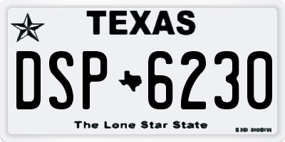 TX license plate DSP6230