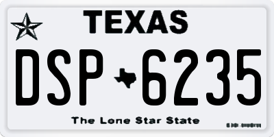 TX license plate DSP6235