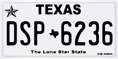 TX license plate DSP6236