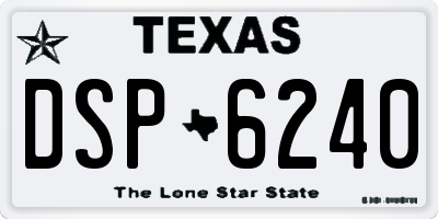 TX license plate DSP6240