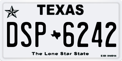 TX license plate DSP6242