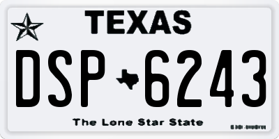TX license plate DSP6243
