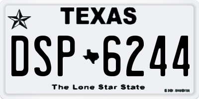 TX license plate DSP6244