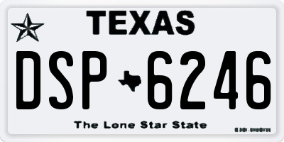 TX license plate DSP6246