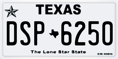 TX license plate DSP6250