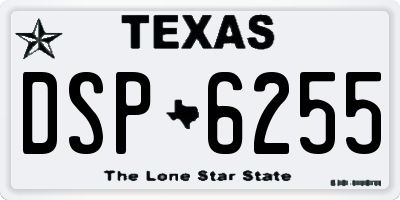 TX license plate DSP6255