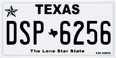 TX license plate DSP6256