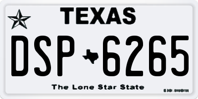 TX license plate DSP6265