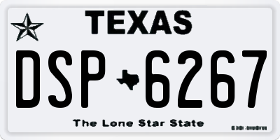 TX license plate DSP6267