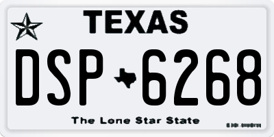 TX license plate DSP6268