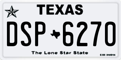 TX license plate DSP6270