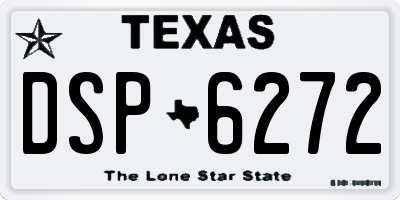 TX license plate DSP6272