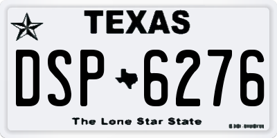 TX license plate DSP6276