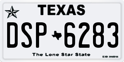 TX license plate DSP6283