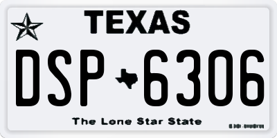TX license plate DSP6306