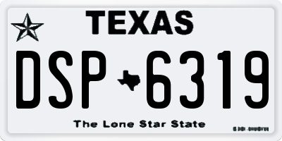 TX license plate DSP6319