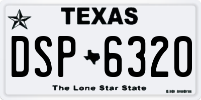 TX license plate DSP6320