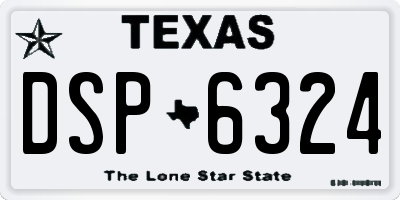 TX license plate DSP6324