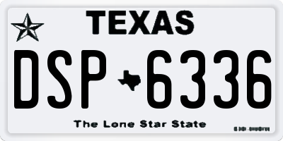 TX license plate DSP6336