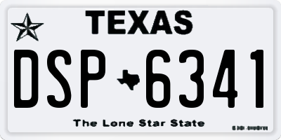 TX license plate DSP6341