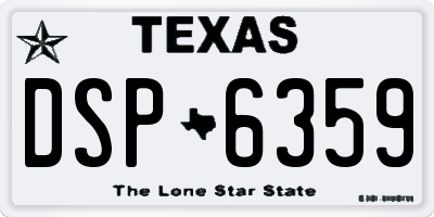 TX license plate DSP6359
