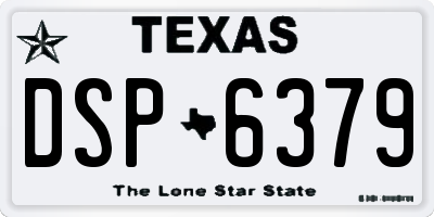 TX license plate DSP6379