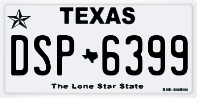 TX license plate DSP6399