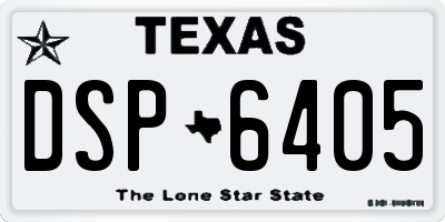 TX license plate DSP6405