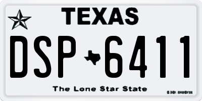 TX license plate DSP6411