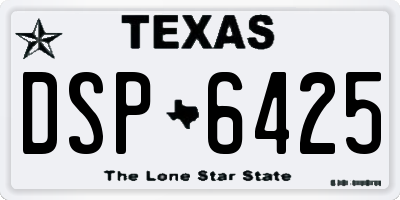 TX license plate DSP6425