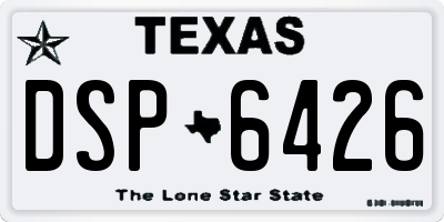 TX license plate DSP6426