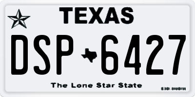 TX license plate DSP6427