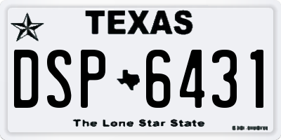 TX license plate DSP6431