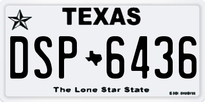 TX license plate DSP6436