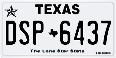 TX license plate DSP6437