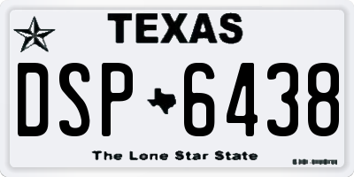 TX license plate DSP6438