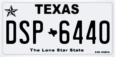 TX license plate DSP6440